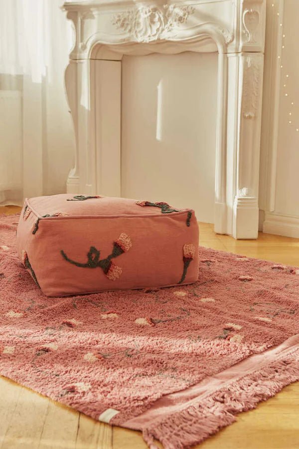 LORENA CANALS - Pouf Rose Cendrée Du Jardin Anglais