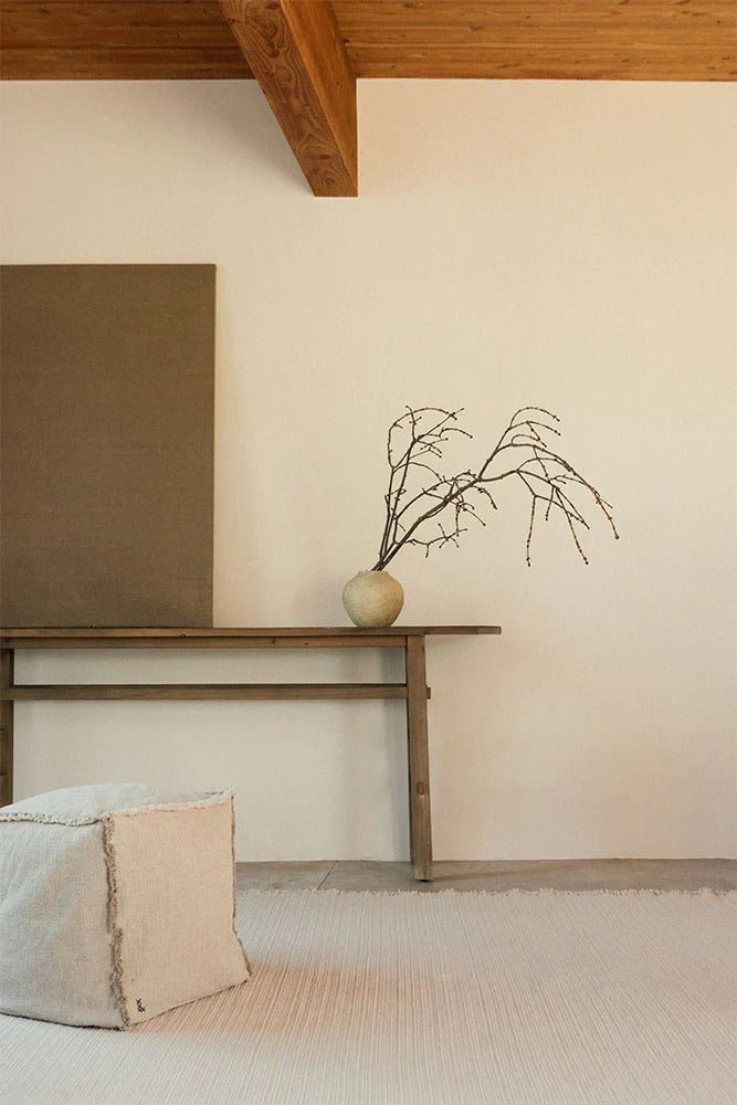 LORENA CANALS - Pouf Tissé Main Beige