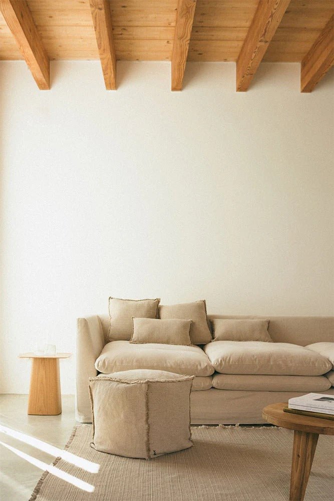 LORENA CANALS - Pouf Tissé Main Beige