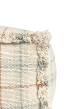 LORENA CANALS - Pouf Tissé Main Bleu Sauge