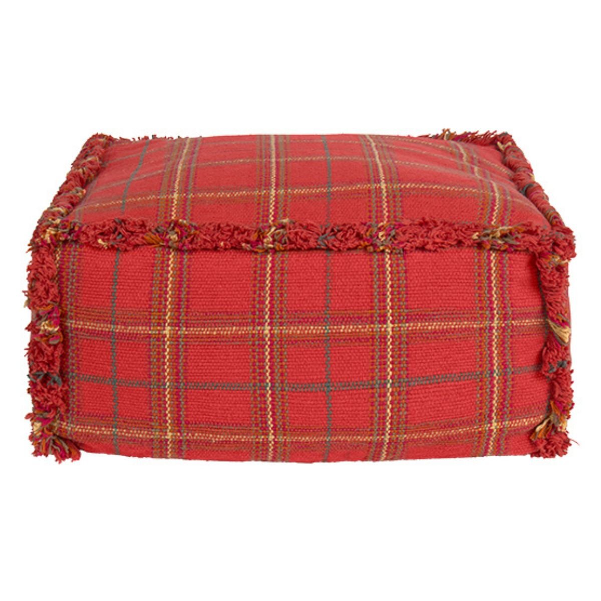 LORENA CANALS - Pouf Tissé Main Érable Rouge