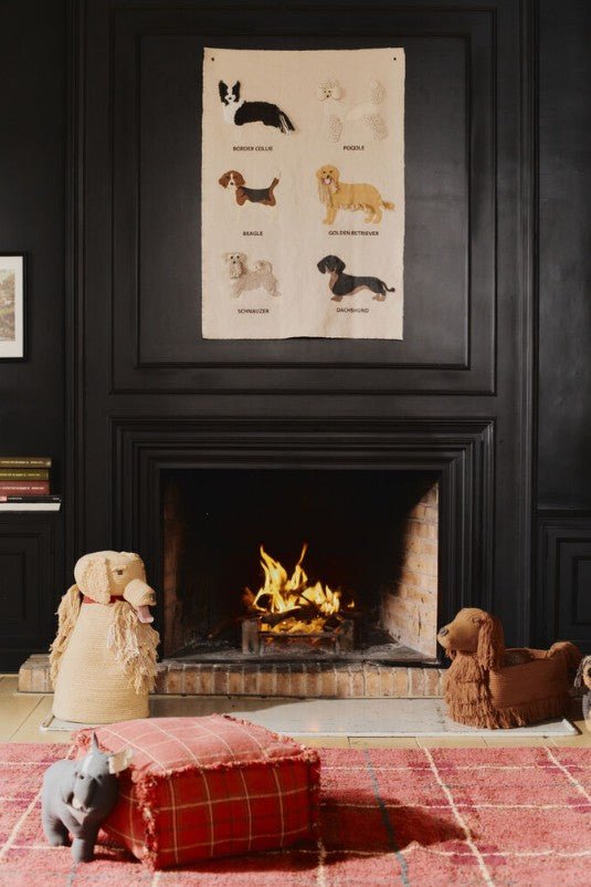 LORENA CANALS - Pouf Tissé Main Érable Rouge