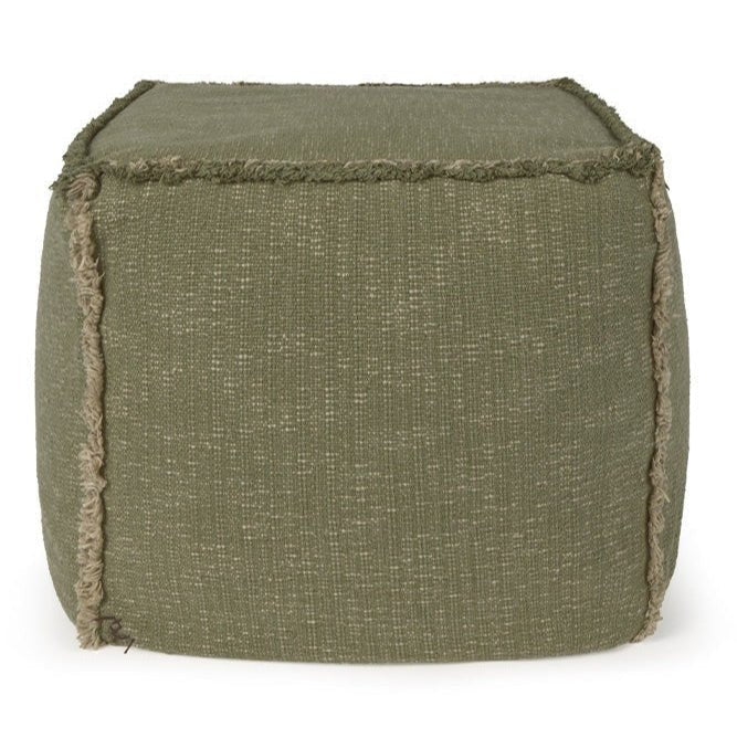 LORENA CANALS - Pouf Tissé Main Kaki