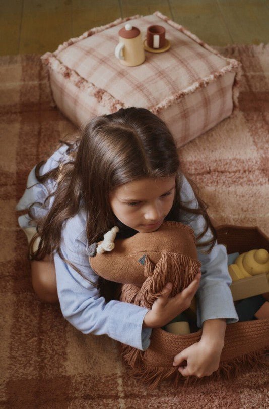 LORENA CANALS - Pouf Tissé Main - Rose