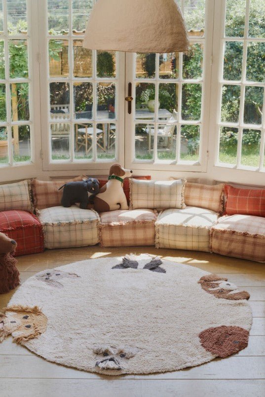 LORENA CANALS - Pouf Tissé Main - Rose