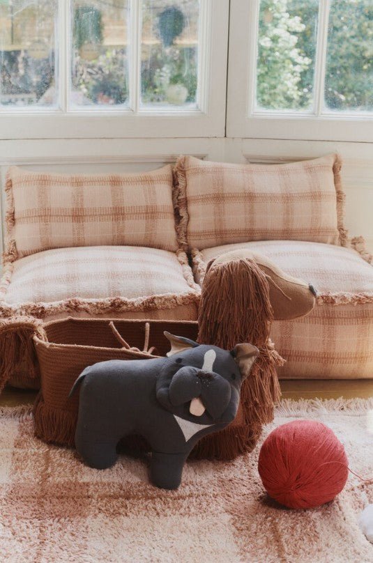 LORENA CANALS - Pouf Tissé Main - Rose