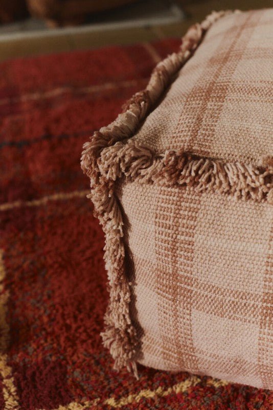 LORENA CANALS - Pouf Tissé Main - Rose