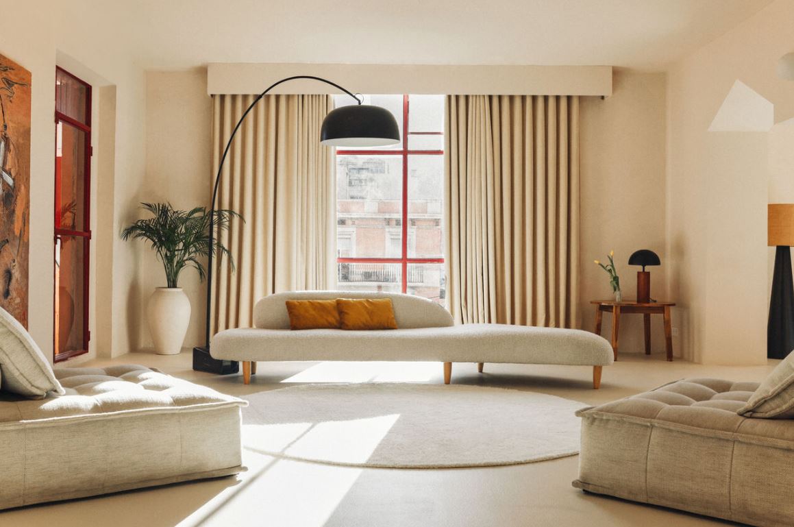 LORENA CANALS - Tapis À Laine Rond Naturel Ø 120 Cm