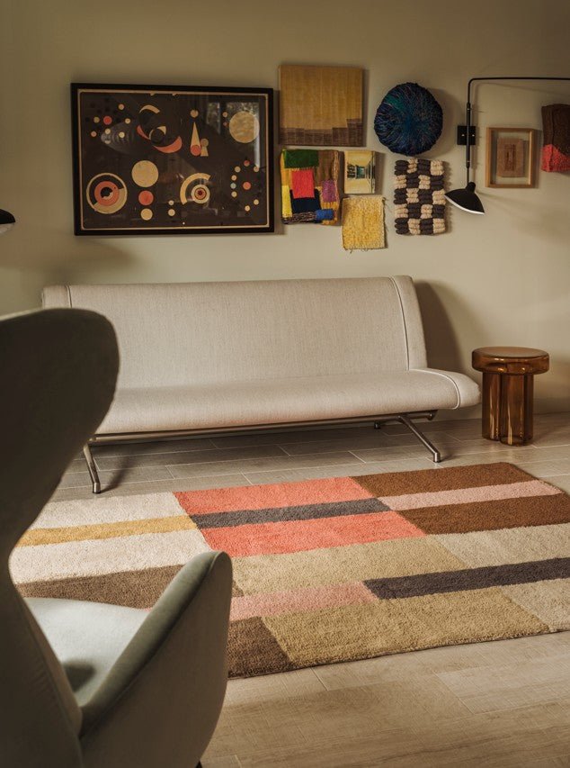 LORENA CANALS - Tapis De Couloir En Laine Chroma - Corail Épicé 80 x 230 Cm