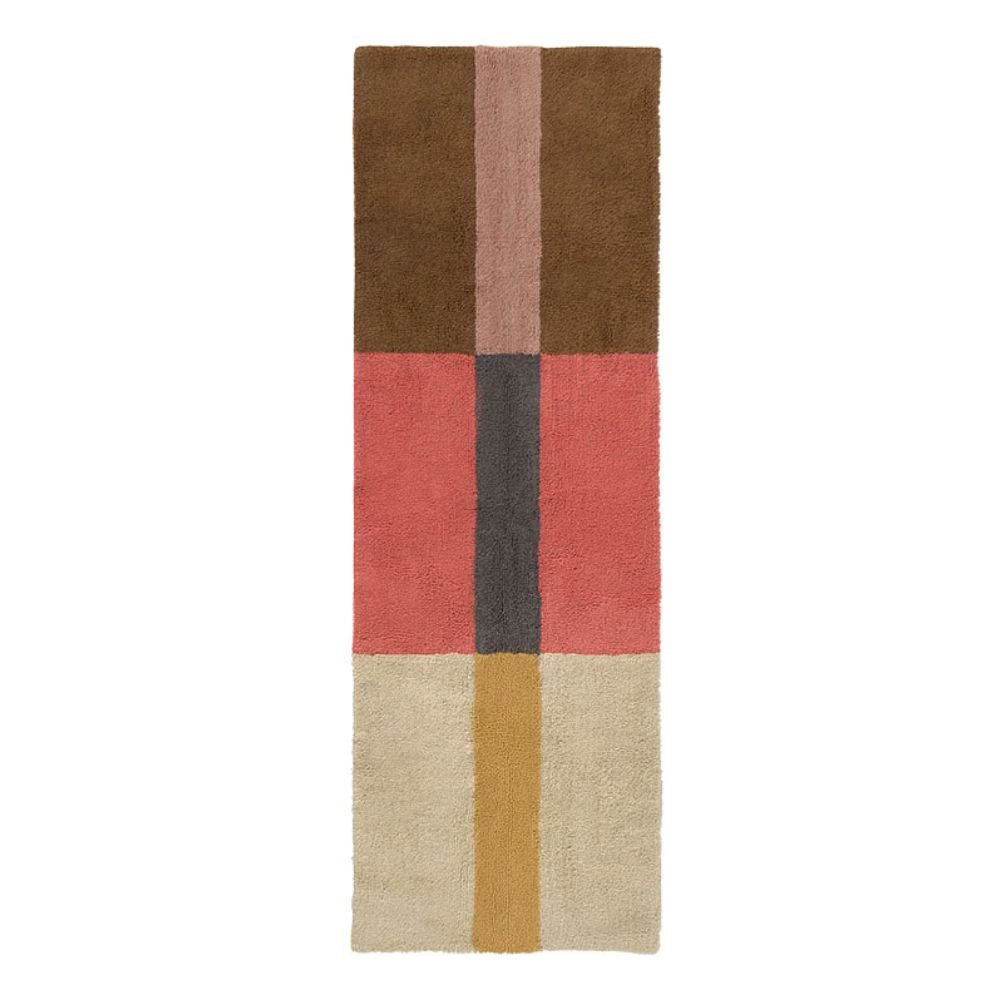 LORENA CANALS - Tapis De Couloir En Laine Chroma - Corail Épicé 80 x 230 Cm