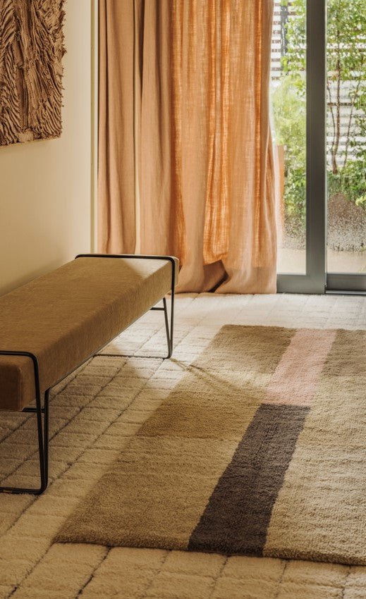 LORENA CANALS - Tapis De Couloir En Laine Chroma Rose - Poudré 80 x 230 Cm