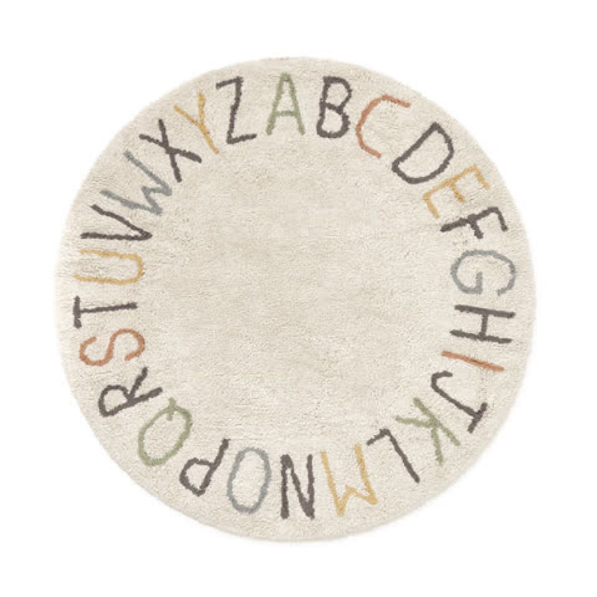 LORENA CANALS - Tapis De Jeu Lavable Abc Couleur Et Lettres Ø 120 Cm