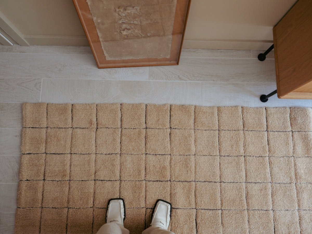 LORENA CANALS - Tapis De Passage En Laine Mosaic Ambre 80 X 230 Cm