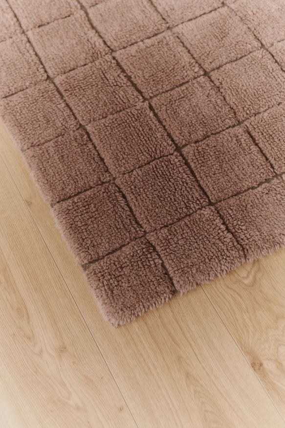 LORENA CANALS - Tapis De Passage En Laine Mosaic Quartz 80 X 230 Cm