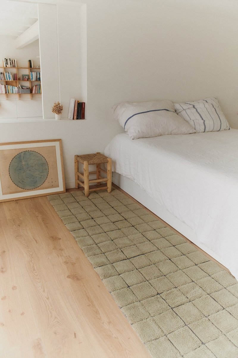 LORENA CANALS - Tapis De Passage En Laine Mosaïque Moss 80 X 230 Cm