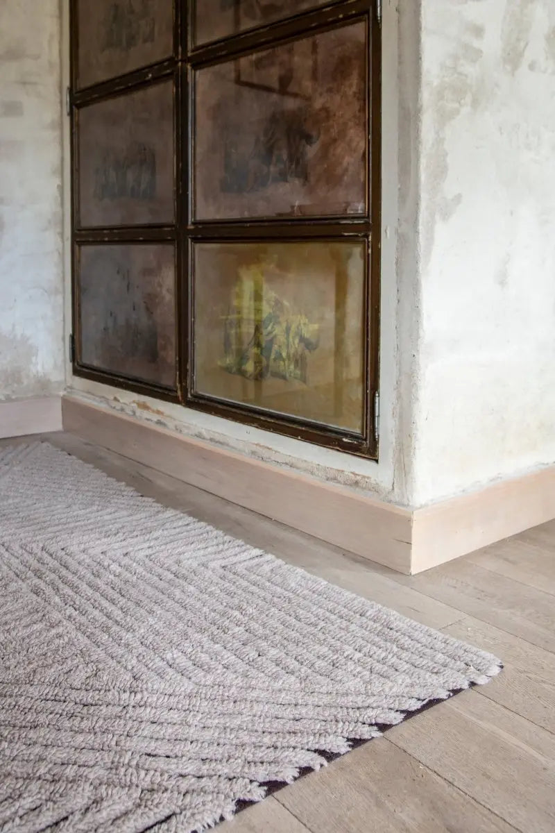 LORENA CANALS - Tapis en Laine Lavable Chia Noir 170 X 240 cm