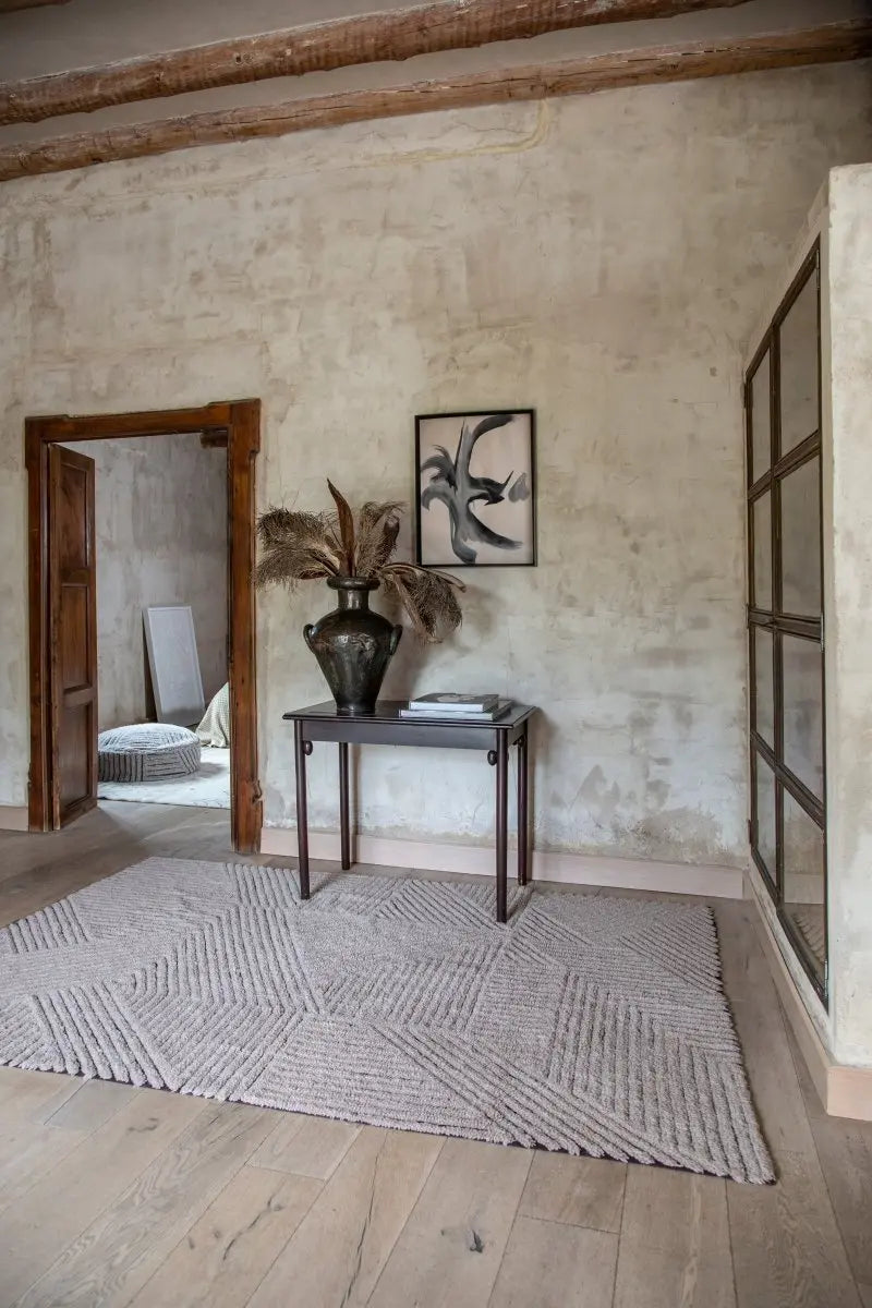 LORENA CANALS - Tapis en Laine Lavable Chia Noir 170 X 240 cm