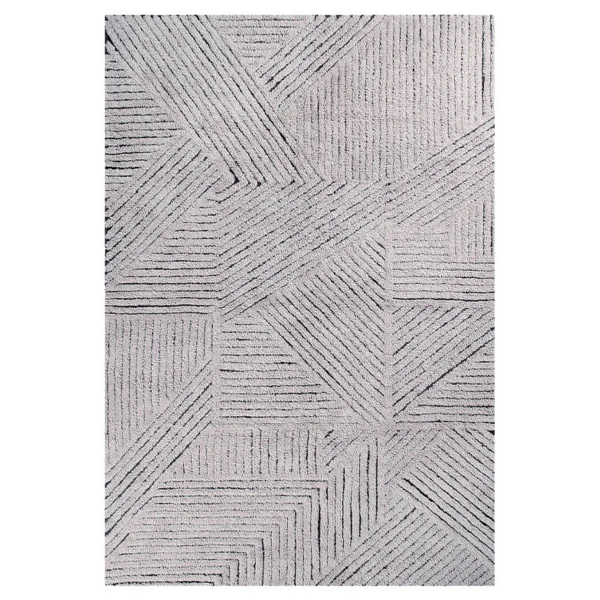 LORENA CANALS - Tapis en Laine Lavable Chia Noir 170 X 240 cm
