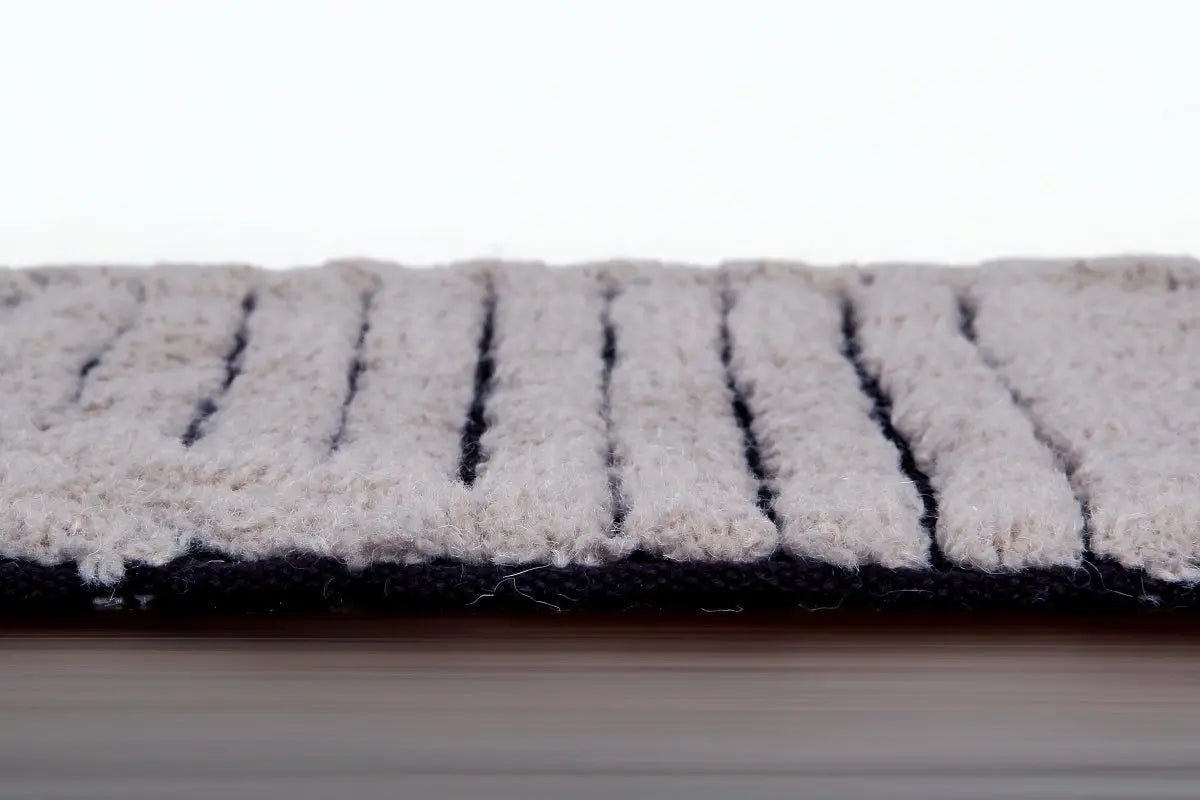 LORENA CANALS - Tapis en Laine Lavable Chia Noir 170 X 240 cm