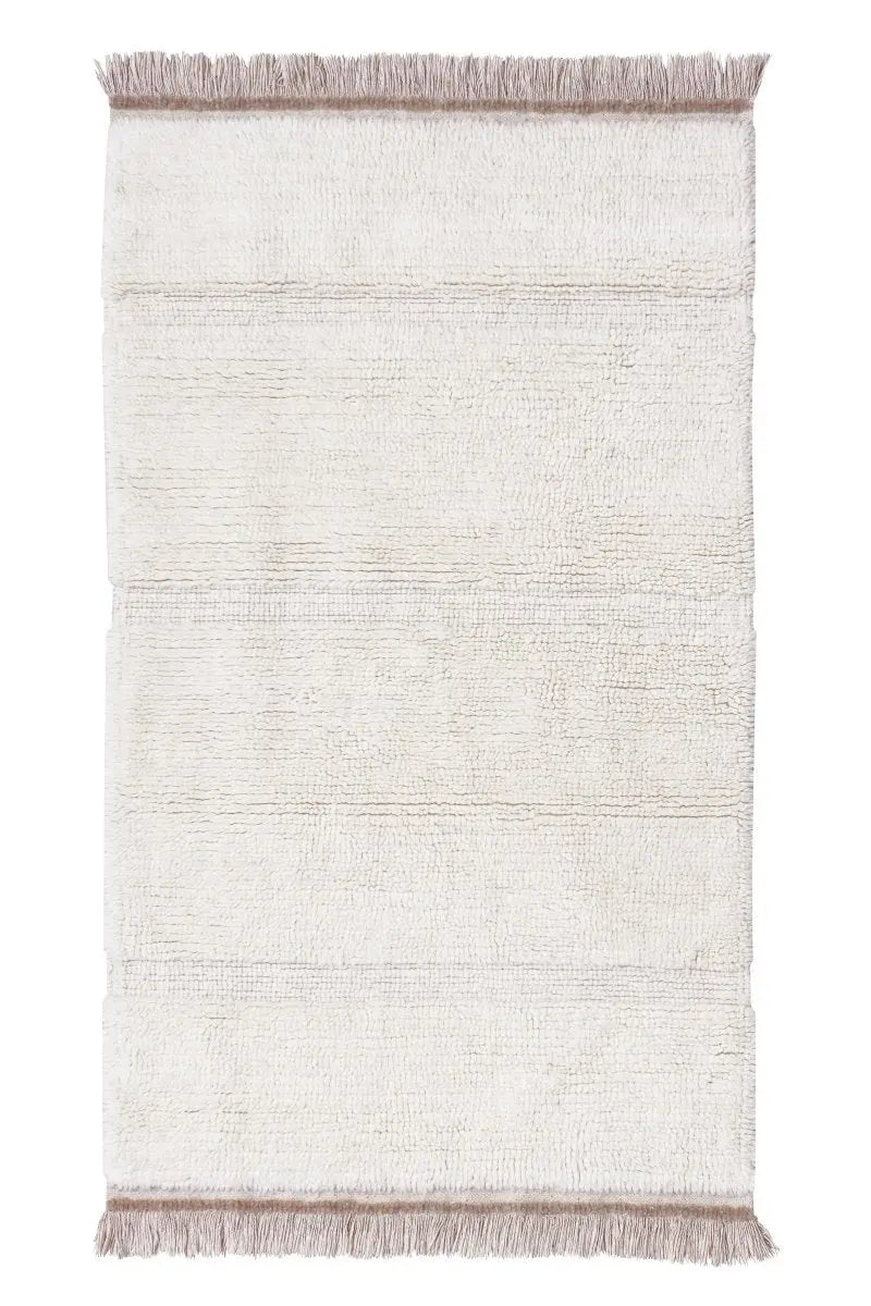 LORENA CANALS - Tapis en Laine Lavable Steppe Blanc - 5 Tailles Disponibles