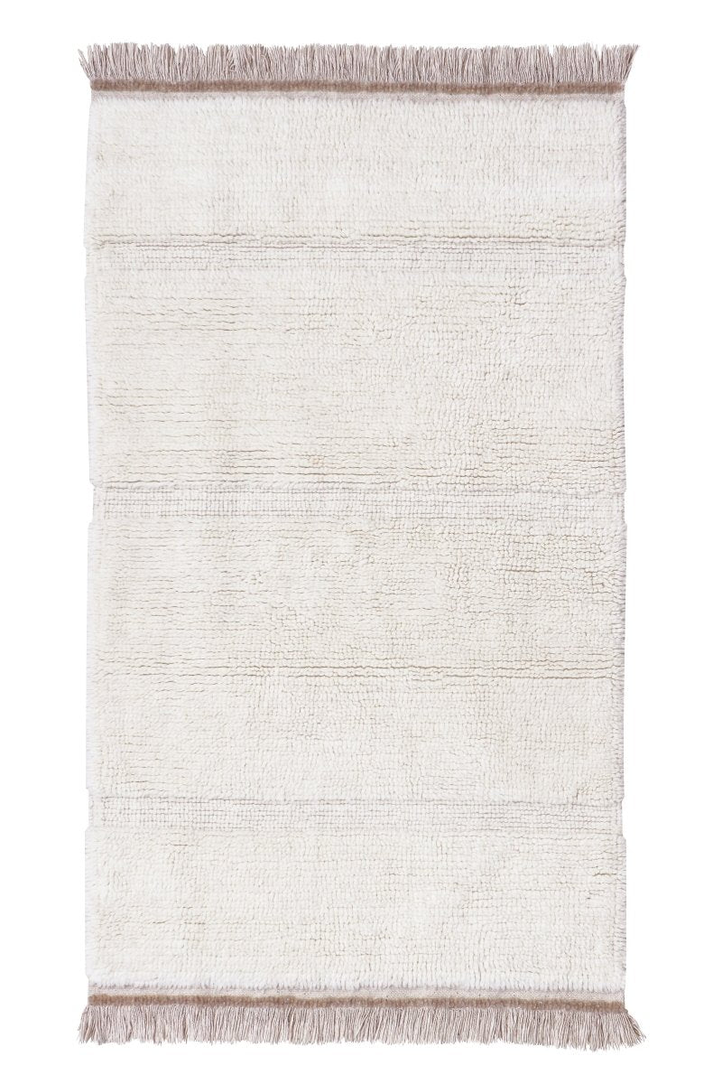LORENA CANALS - Tapis en Laine Lavable Steppe Blanc - 5 Tailles Disponibles