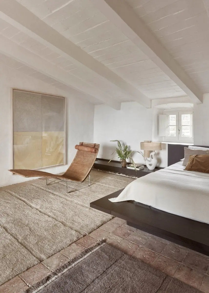 LORENA CANALS - Tapis En Laine Steppe - Mouton Marron 80 X 140 cm