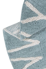 LORENA CANALS - Tapis Lavable Abc Naturel Vintage Bleu 150 Cm