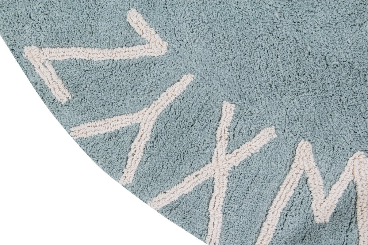 LORENA CANALS - Tapis Lavable Abc Naturel Vintage Bleu 150 Cm
