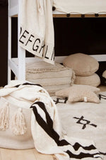 LORENA CANALS - Tapis Lavable Atlas Natural - Noir 120 X 160 cm