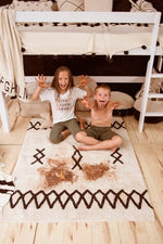 LORENA CANALS - Tapis Lavable Atlas Natural - Noir 120 X 160 cm