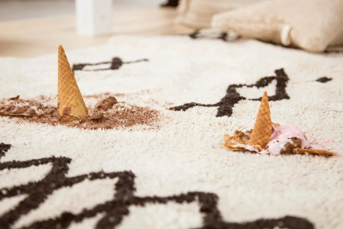 LORENA CANALS - Tapis Lavable Atlas Natural - Noir 120 X 160 cm