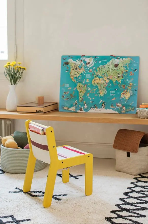 LORENA CANALS - Tapis Lavable Atlas Natural - Noir 120 X 160 cm