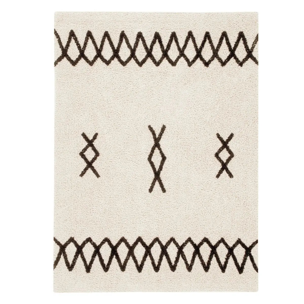 LORENA CANALS - Tapis Lavable Atlas Natural - Noir 120 X 160 cm