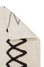 LORENA CANALS - Tapis Lavable Atlas Natural - Noir 120 X 160 cm