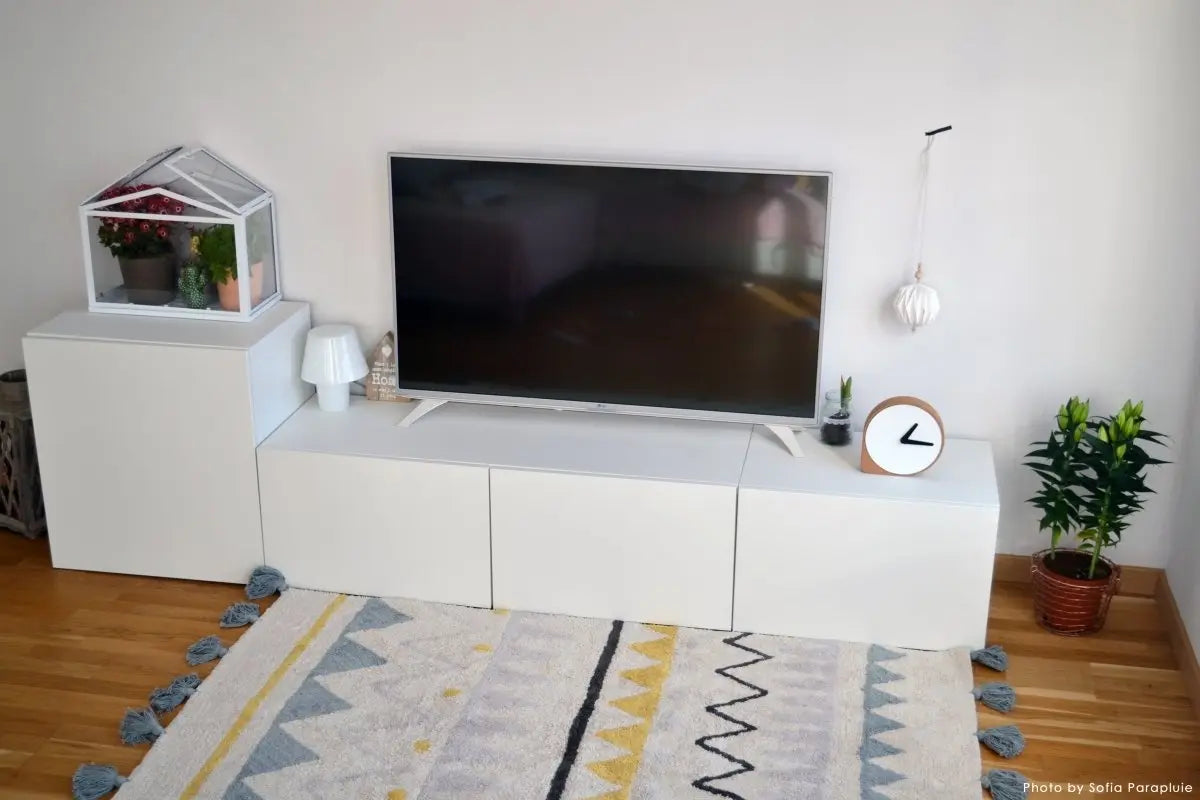 LORENA CANALS - Tapis Lavable Azteca Natural Vintage Blue 140 X 200 cm