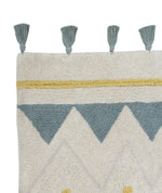 LORENA CANALS - Tapis Lavable Azteca Natural Vintage Blue 140 X 200 cm