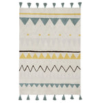 LORENA CANALS - Tapis Lavable Azteca Natural Vintage Blue 140 X 200 cm