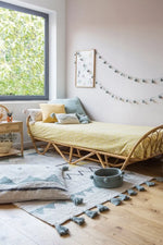 LORENA CANALS - Tapis Lavable Azteca Natural Vintage Blue 140 X 200 cm