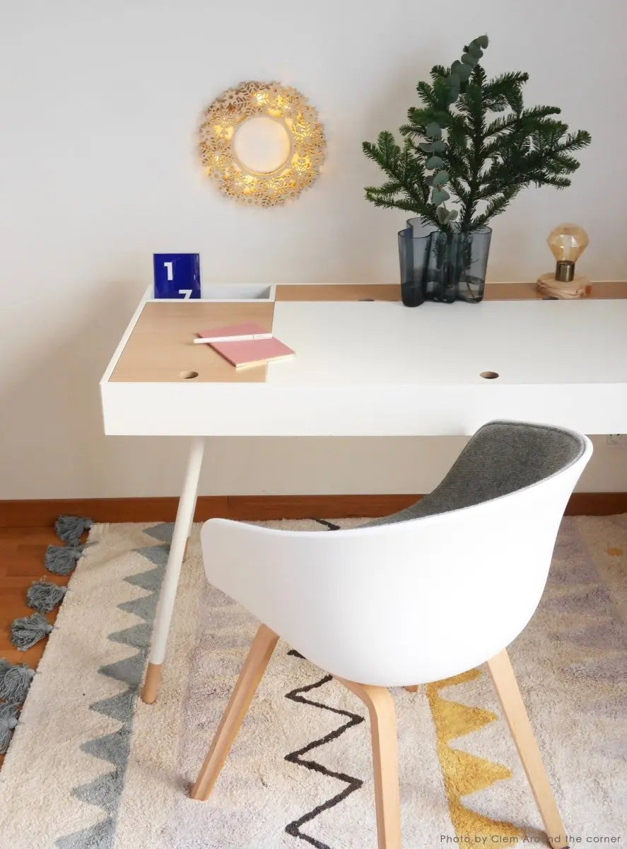 LORENA CANALS - Tapis Lavable Azteca Natural Vintage Blue 140 X 200 cm