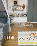 LORENA CANALS - Tapis Lavable Azteca Naturel - Vintage Bleu 120 X 160 cm