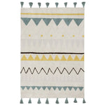LORENA CANALS - Tapis Lavable Azteca Naturel - Vintage Bleu 120 X 160 cm
