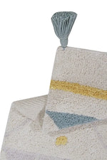 LORENA CANALS - Tapis Lavable Azteca Naturel - Vintage Bleu 120 X 160 cm