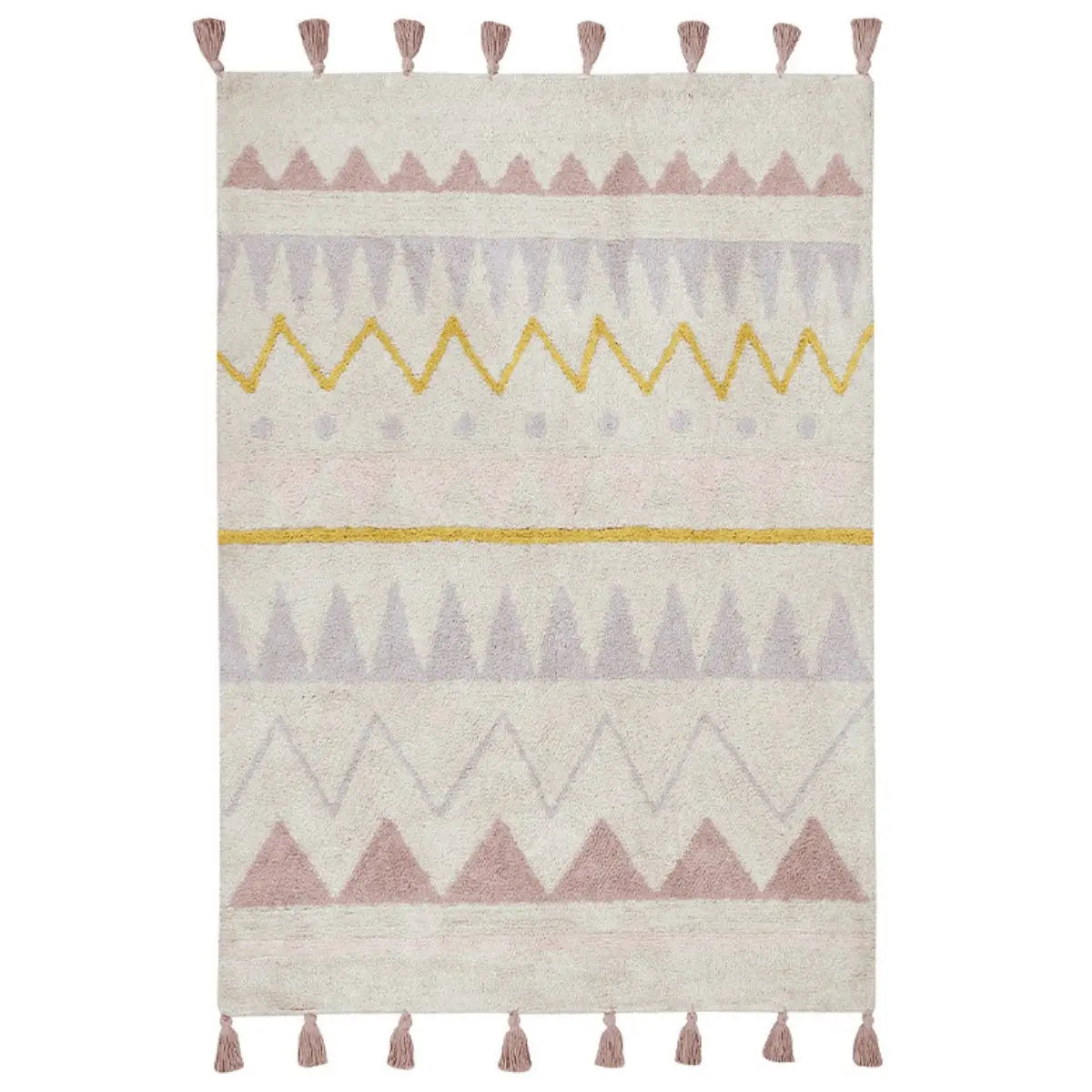 LORENA CANALS - Tapis Lavable Azteca Naturel - Vintage Nude Petit 120 X 160 cm