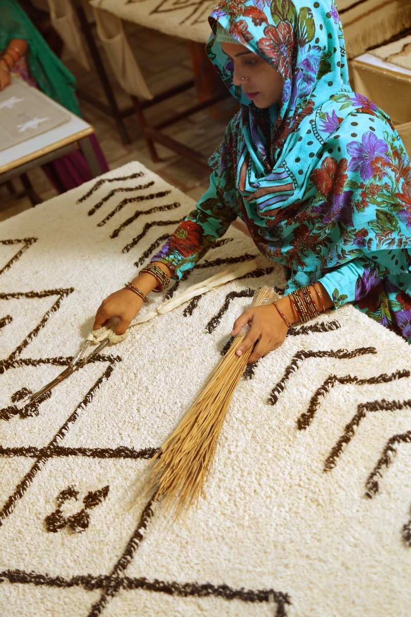 LORENA CANALS - Tapis Lavable Bereber Losanges 170 x 120 Cm