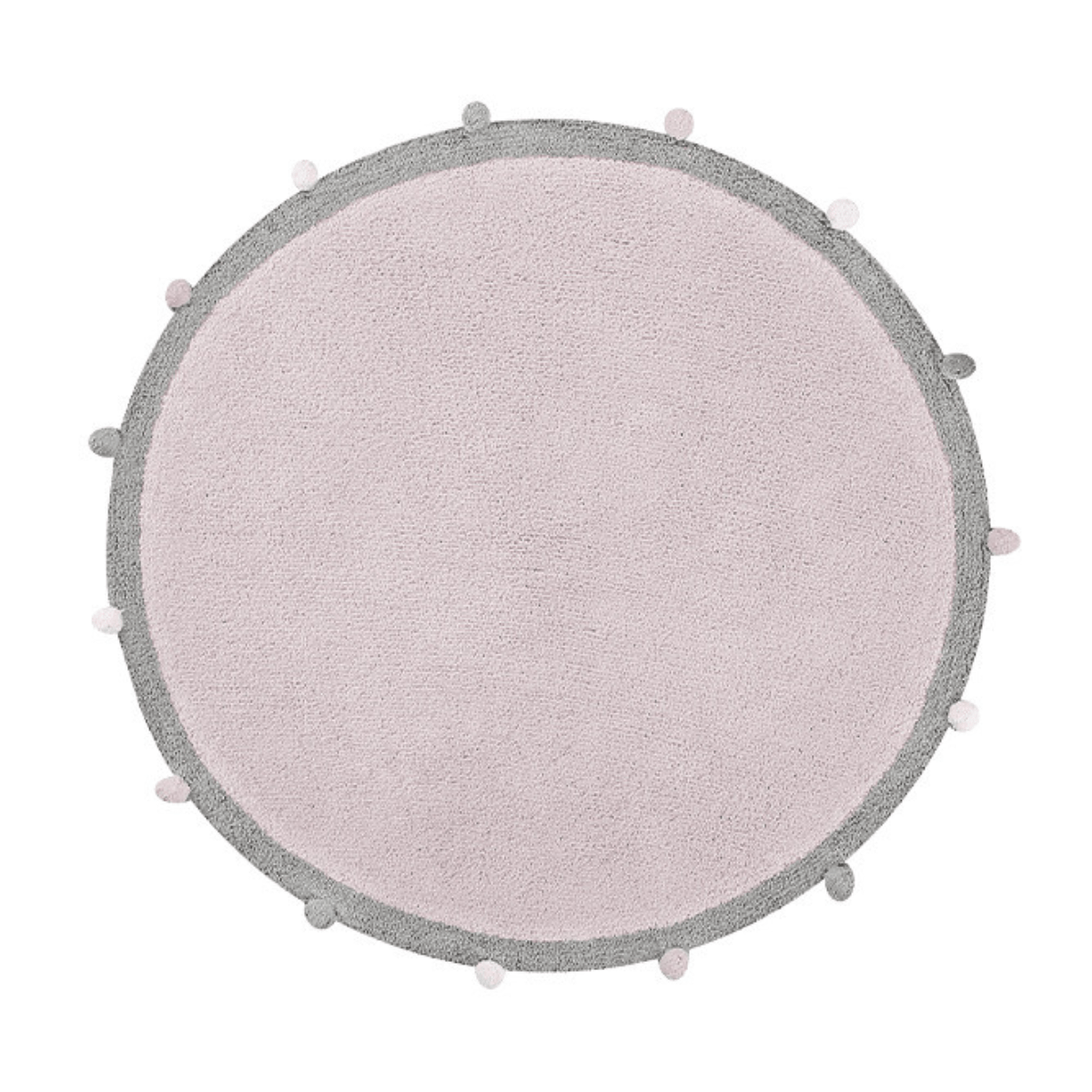 LORENA CANALS - Tapis Lavable Bubbly Soft Rose - Gris 120 x 120 Cm