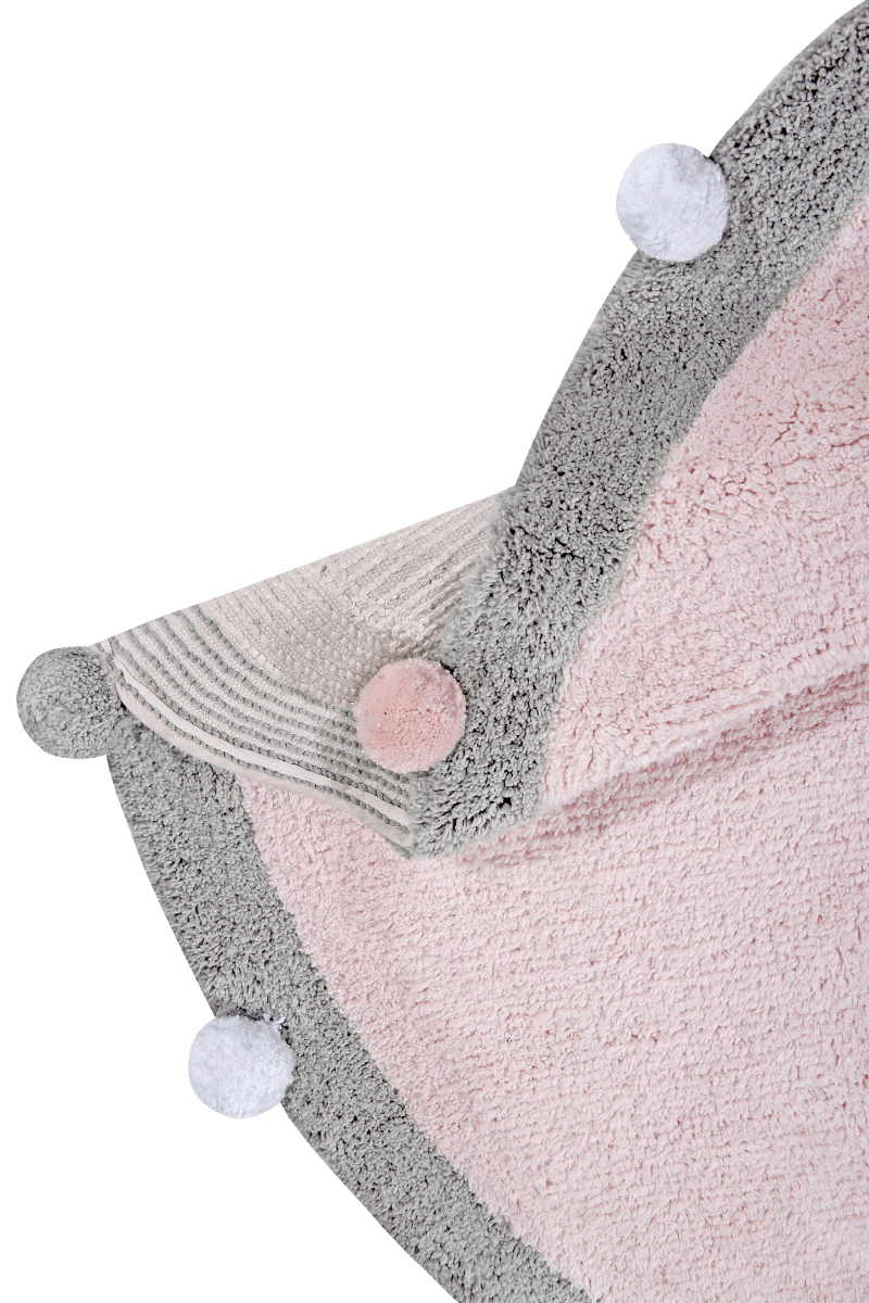 LORENA CANALS - Tapis Lavable Bubbly Soft Rose - Gris 120 x 120 Cm