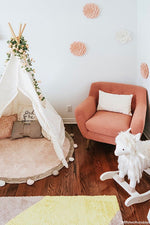 LORENA CANALS - Tapis Lavable Bubbly Soft Rose - Gris 120 x 120 Cm