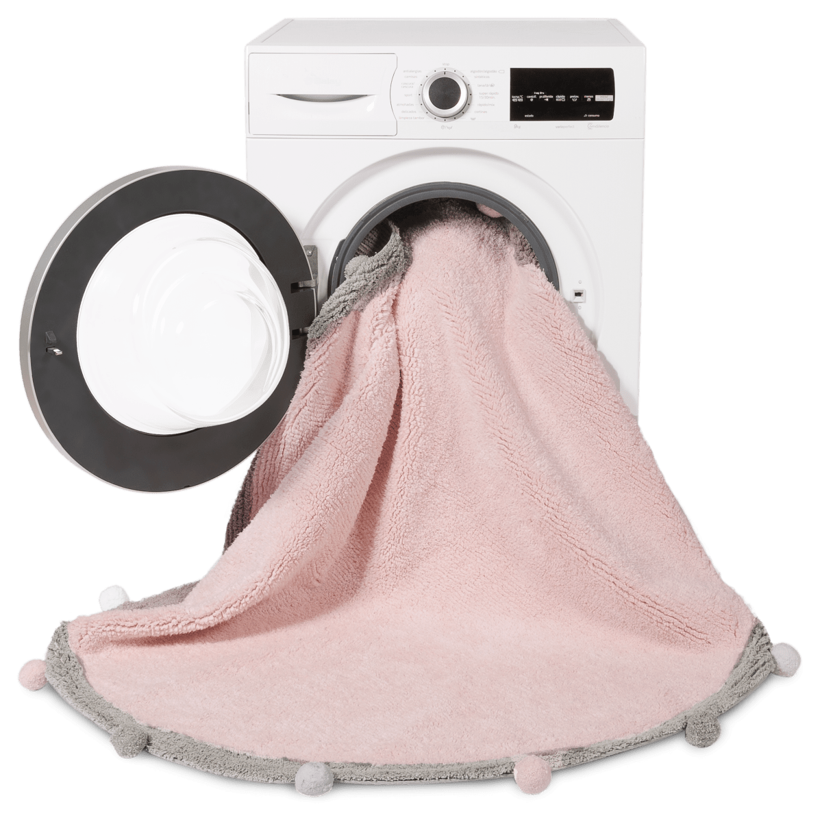 LORENA CANALS - Tapis Lavable Bubbly Soft Rose - Gris 120 x 120 Cm