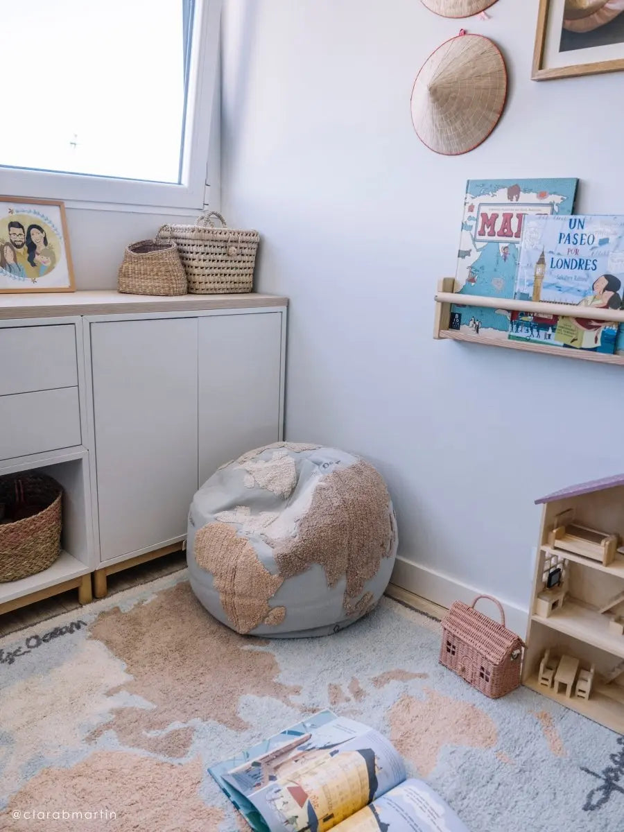 LORENA CANALS - Tapis Lavable Carte Du Monde Vintage 140 X 200cm