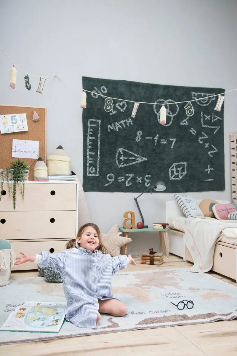 LORENA CANALS - Tapis Lavable Carte Du Monde Vintage 140 X 200cm